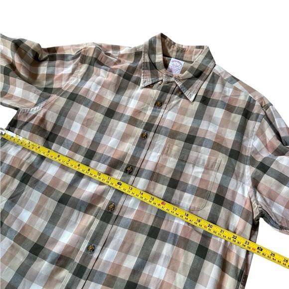 Brooks Brothers Plaid Dress Shirt Multicolor Men Size Large Original Fit EUC - Picture 3 of 4